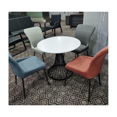 China Metal base durable high quality durable with coffee table simple design leisure marble top round chair for sale for sale