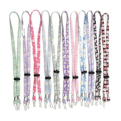 China AD Lanyards with Custom Logo Lanyards with adjustable double loop hook neck ties to help hold face mask and card holders for sale