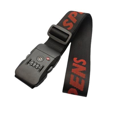 China Fabric Customized Adjustable Luggage Straps TSA Lock Travel Belt For Suitcases Polyester Packing Straps With Logo Custom for sale