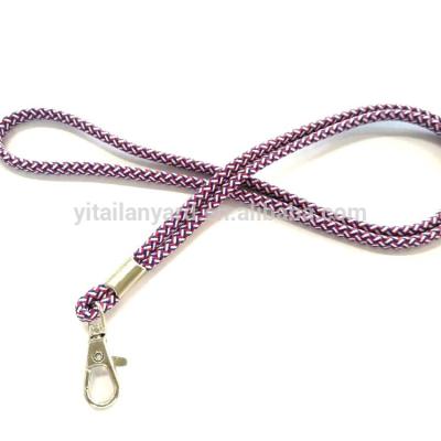 China Promotional Gifts Two Color Round Jacquard Rope Lanyard Wholesale for sale