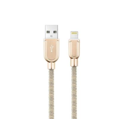 China Indestructible USB Type C Cable Luxury Metal Braided Fast Charger USB-A to Lightning Cable for sale