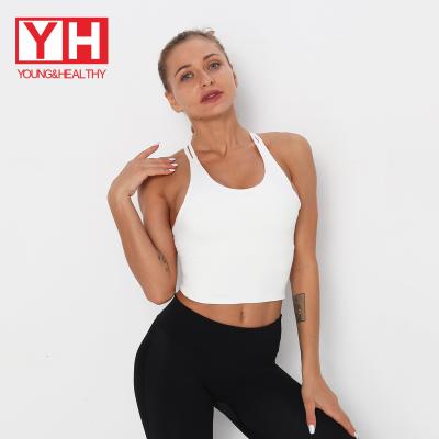 China Wholesale Breathable Fashion Gym Cross Yoga Yoga Wear Tight Training Back Bras For Women Fitness for sale