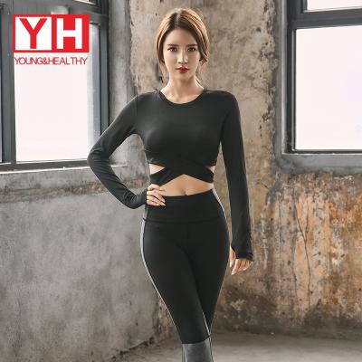 China 2021 KCOA Rts Hot Selling Breathable Wholesale Long Sleeve Fitness Breathable Yoga Bra Top Women for sale