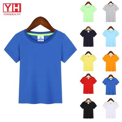 China New Design Cheap Anti-wrinkle Loose Soft Cottom/Spandex Sport Plain Unisex Kids T-shirts For Teen Girls for sale