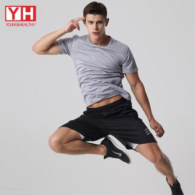 China Anti-wrinkle High Quality 100% Polyester Quick Dry Fitness Customized Embroidered Printed T-Shirt For Men for sale