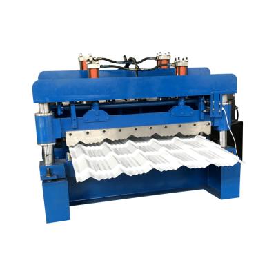 China Hotels Roofing Glazed Tile Roll Forming Machine Equipment Metal Sheet Roofing Board Roll Forming Machinery for sale