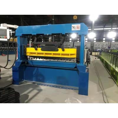 China 760-1200mm Corrugated Aluminum Metal Ridge Sheet Roof Making Automatic Corrugated Roll Forming Machine for sale