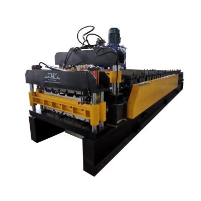 China Hotels Double Layer Steel Roll Forming Machine Roof Use Profile Corrugated Steel Sheet Roll Forming Machinery for sale