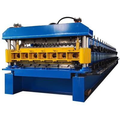 China Building Material Stores Roof Sheet Double Layer Roll Forming Machine Roofing Tile Roll Forming Machine Glazed Tile Roof Sheet for sale