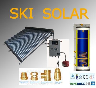 China Colored steel fabrication equipment split home power system solar energy water heater with single heat exchanger; thermostats; circulation pump for sale