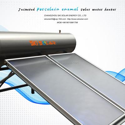 China Stainless Steel Or Pressure Stainless Steel 300 Liter Flat Plate Colored Steel Solar Water Heater for sale