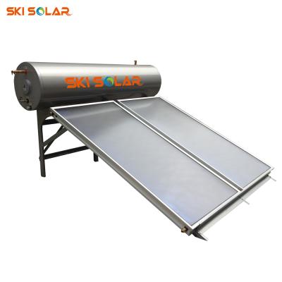 China 2015 hot sale household solar products solar panel integrative pressurized water heater with compact pocelain enamel tank for sale