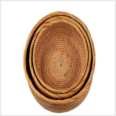 China Viable Wholesale High Quality Sundries Woven Storage Desk Basket for sale