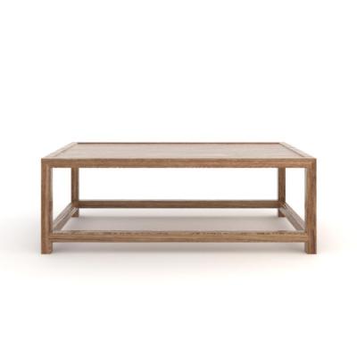 China Good Quality Rectangle Natual Traditional Hot Selling Solid Wood Coffee Table for sale