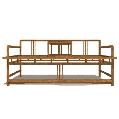 China Traditional Antique Design Quality Different Color Log Room Furniture Wooden Single Bed for sale