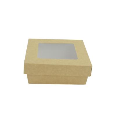 China Disposable Food Grade Paper Sushi Disposable Box With PLA Laminated And PLA Window for sale