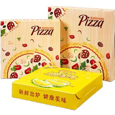 China Recyclable Manufacturer Customize Pizza Boxes Disposable Collapsible Pizza Box Paper Cardboard for sale