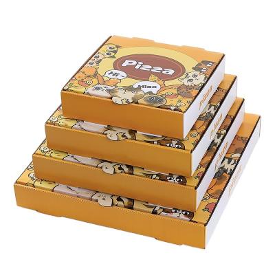 China Eco Friendly Disposable Pizza Box Customized Size 6 7 8 9 10 12 Inch Paper Cardboard Take Out Box For Pizza for sale