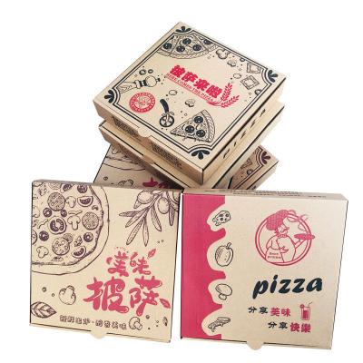 China Disposable Pizza Box Personalizada Supply Color Printing Pizza Disposable Corrugated Paper Box for sale