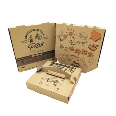 China Disposable Food Grade Corrugated Size Caja Para Pizza Design Cardboard Cardboard Custom Printed Pizza Box for sale