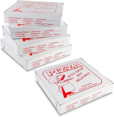 China Various Size Paper Boxes Disposable Custom Pizza Personalizada Corrugated Delivery Box For Pizza for sale