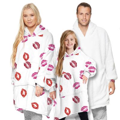 China Winter Wearable Custom Indoor Hooded Nightgown Comfortable Sweatshirt Loose Stylish Pajamas Homewear Hoodie Cover for sale