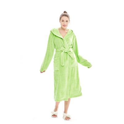 China Wholesale Hotel Women Green Color QUICK DRY Bathrobe for sale