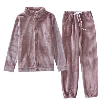 China Winter QUICK DRY Christmas Plus SizeFlannel Sleepwear Winter Fleece Pajamas Sets 2 Pieces For Couples Wholesale for sale