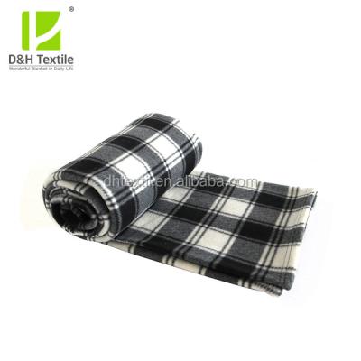 China Anti-pilling anti-pilling personalized plaid sublimation printed picnic blanket fleece for sale