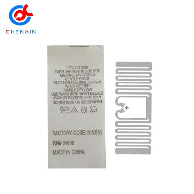 China Passive UHF Inventory Management ISO18000-6C Rfid Rfid Apparel Lebel Long Term Waterproof / Raincoat Garment Label for sale