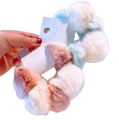 China Autumn And Winter Plush Plush Head Rope Hair Band Hair Rope Ponytail Plush Female Elegant Hair Accessories for sale