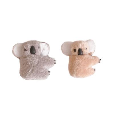 China Autumn/winter cute three-dimensional cartoon koala plush hair accessories brooch small koala plush hairpin soft toy for sale