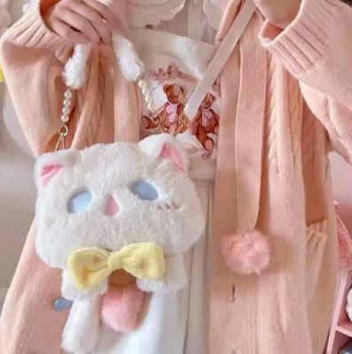 China New Plush Autumn and Winter Lolita Cross - Body Bag Quiet Cat Doll Cute Plush Bags for sale