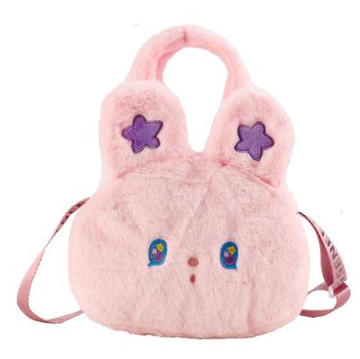 China Cute Stuffed Plush Cartoon Bag Rabbit Cross - Body Bag Girl Heart Plush Doll Stuffed Bags for sale