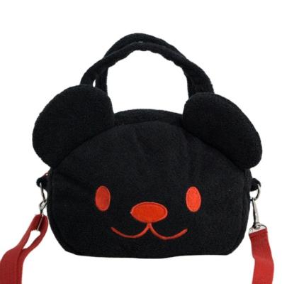 China Black Coin Purse Plush Mouse Bag Plush Knitting Bags for sale