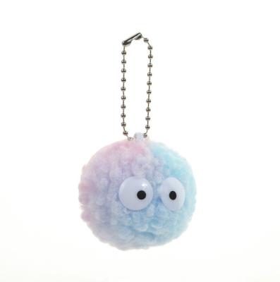 China Colorful Cute Funny Hanging Plush Toy Hair Ball Decoration Student Bag Hanging Key Chain Key Chain Small for sale