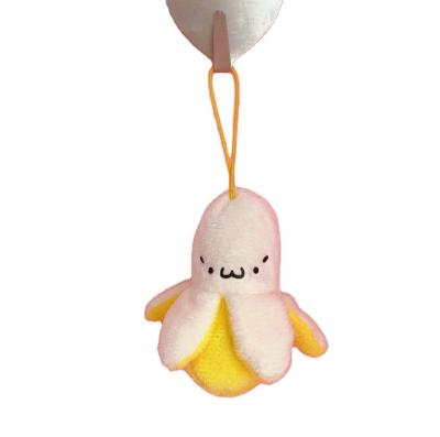 China Cute Small Banana Plush Banana Peel Plush Hanging Bag Key Chain for sale