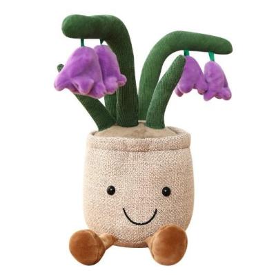 China Stuffed Doll Bluebell Flower Pot Stuffed Succulent Toy for sale