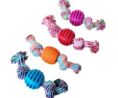 China Viable Cotton Rope Toys For Puppy Molar Tooth Cleaning Resistance To Bite Dog Toys for sale