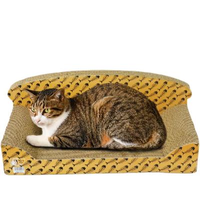 China Eco-friendly Cat Scratcher Cat Toy Set Combination Sofa Shaped Cat Scratching Board for sale