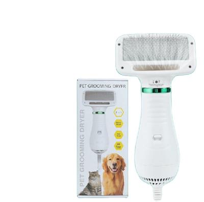 China Viable Wholesale Pet Accessories Pet Hair Removal Brush Comb Integrated Blowing And Pulling Bathing Comb for sale