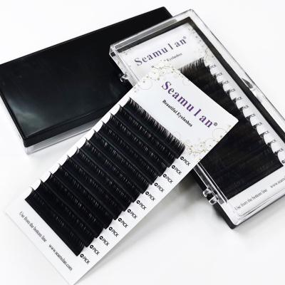 China Full Volume Lash Extension Private Label Eyelashes Korean Custom Pbt OEM Individual Eyelash Extension Customized J Since C D Loop Mix 8-25mm for sale