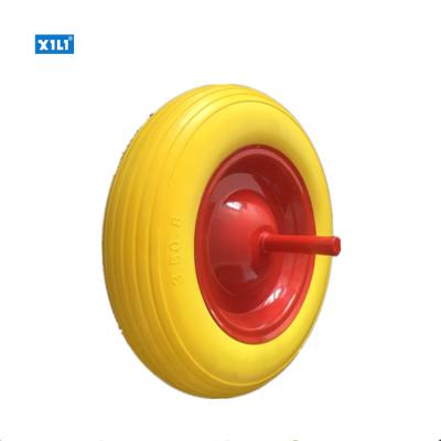 China Natural Rubber Wheel Barrow PU Foam Tire 3.50-8 for sale