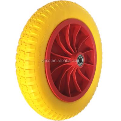 China Industry 16 Inch Polyurethane Flat Free Foam Tire 4.80/4.00-8 for sale