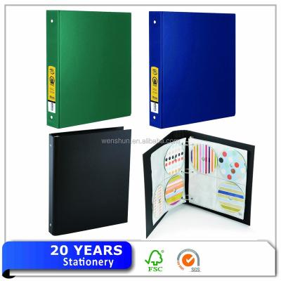 China Hot Selling Recycled and Eco-friendly Handmade Hard Paper Cover 3 Ring Binder File Folder for sale