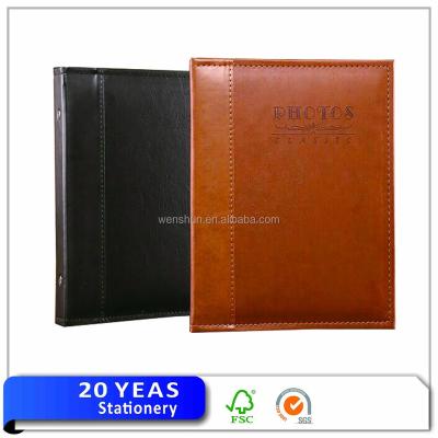 China Recycled And Eco - Friendly Leather Photo Album With Pad / Briefcase Photo Album Boy Photo Album for sale