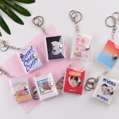 China Manufacturer Custom Cheap PVC Mini Keychain Photo Album Waterproof and Eco-friendly Material 5x6.8x1.6CM for sale