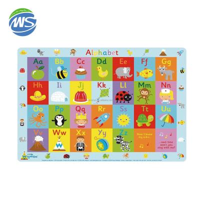 China Sustainable Reusable Washable Plastic Alphabet Number Personalized Table Place Mats For Kid for sale