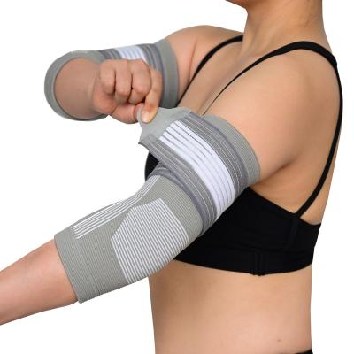 China Universal High Elastic Sports Elbow Protector Elbow Sleeves Soft Nylon Knitted Elbow Brace Compression Support Sleeve for sale