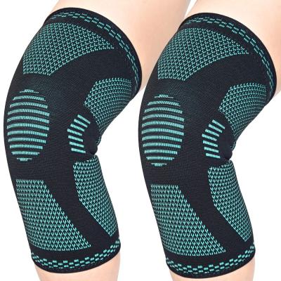 China Breathable Knee Sleeve Customized Woven Nylon Sleeves For Knee Pain 3D Knitted Guard Outdoor Basketball Protector Knee Pads for sale